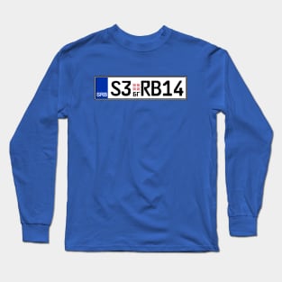 Serbia car license plate Long Sleeve T-Shirt